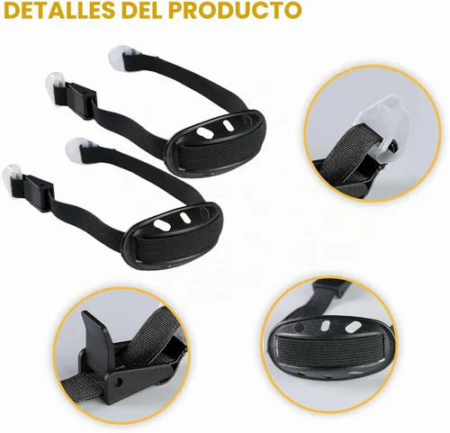 Vista 7 de Hoypeyfiy 4 correas universales para casco de barbilla, correas de nailon para casco de seguridad con mentón, accesorios de casco de construcción