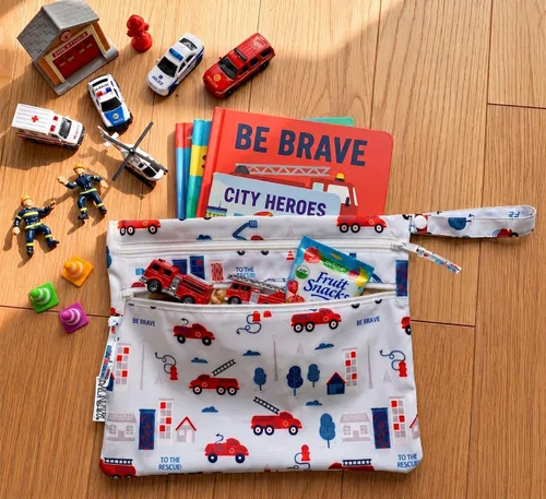 Vista 8 de BapronBaby Be Brave Firefighter - Bolsa húmeda y seca para bebé, gimnasio Be Brave - Bombero
