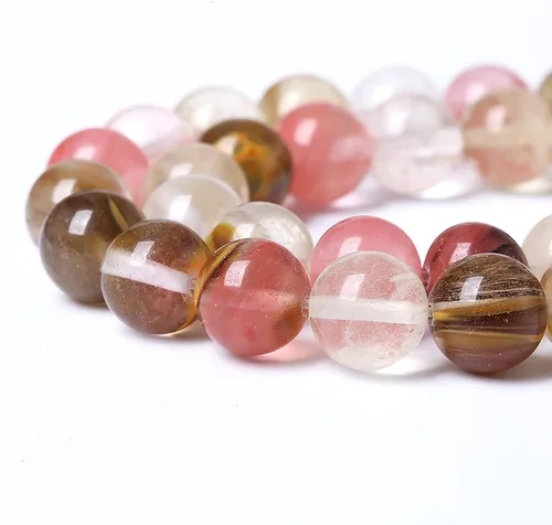 Vista 101 de 100 cuentas de piedra multicolor natural de 0.236 pulgadas (0.236 in), cuentas espaciadoras sueltas redondas para hacer pulseras, collares, aretes