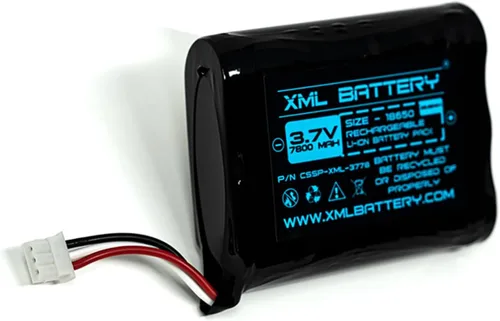 Vista 4 de Paquete de 2 baterías recargables de iones de litio 300-10186 3.7 V 7800 mAh para panel de sistema de seguridad