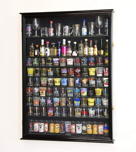 Vista 2 de Gabinete XL para Exhibición y Soporte de Vasos de Shot, para Vasos Altos y Mini Botellas de Licor