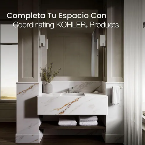 Vista 8 de KOHLER 2882-0 Verticyl Lavabo de baño rectangular de montaje inferior, 19 3/4", Blanco