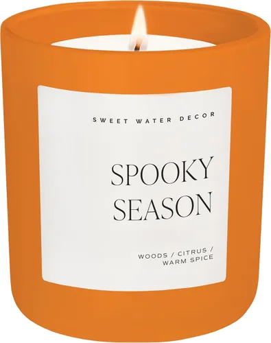 Vista 17 de Sweet Water Decor Vela de otoño para el hogar, perfumada - Manzana Maple & Bourbon - Vela de cera de soja de larga duración 70 horas de combustión
