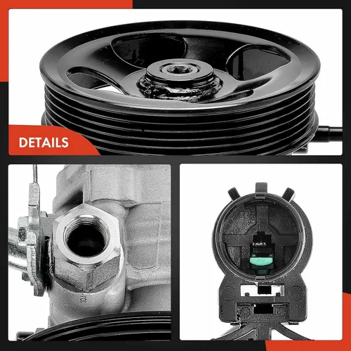Vista 8 de A-Premium Bomba de dirección asistida con polea y sensor compatible con Hyundai Genesis Coupe 2013-2016, 3.8L, repuesto # 571002M400