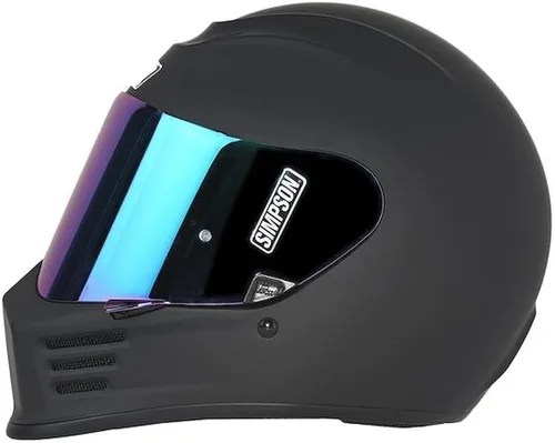 Vista 2 de Simpson SPBXL3 Speed Bandit Casco de rostro entero para motocicleta Tamaño - XL - Negro mate - Incluye protector transparente - El protector