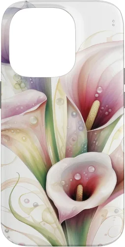 Vista 17 de iPhone 12 Pro Max Calla Lilies Flower Floral Watercolor Case