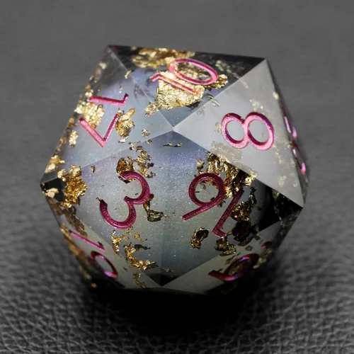 Vista 8 de Liquid Core - Dados gigantes de 1.97 pulgadas, dados de mazmorras y dragones hechos a mano con caja de regalo. RPG poliédrico D20 de 1.969 in