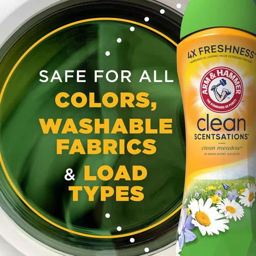 Vista 3 de Arm & Hammer Scentsationse limpio en lavado olor booster - prado limpio, 24 oz