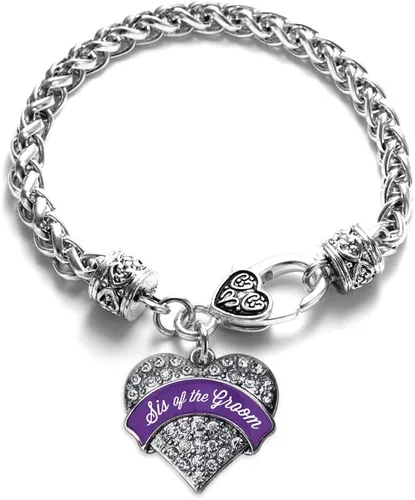 Vista 192 de Inspired Silver - Pulsera de plata con dije de corazón pavé con joyas de circonita cúbica