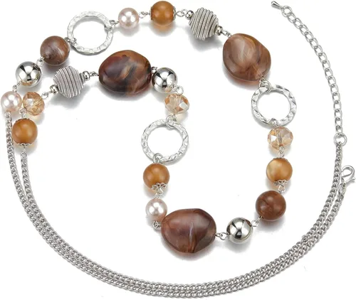 Vista 5 de Pearl & Club - Collar largo con cuentas para mujer