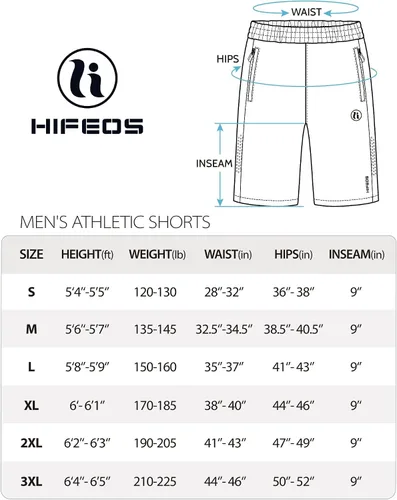 Vista 6 de HIFEOS Pantalones cortos deportivos para hombre, pantalones cortos de entrenamiento para correr, tenis, gimnasio, 5, 7, 9 pulgadas, cómodos