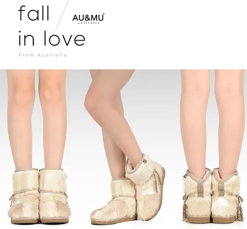 Vista 4 de AU&MU Womens Casual and Versatile Warm Simple Snow Boots
