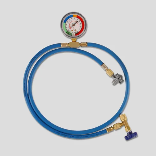 Vista 3 de Lichamp A/C R134A - Kit de recarga de freón para refrigerador con válvula de perforación de bala, perforación y autosellado 134A