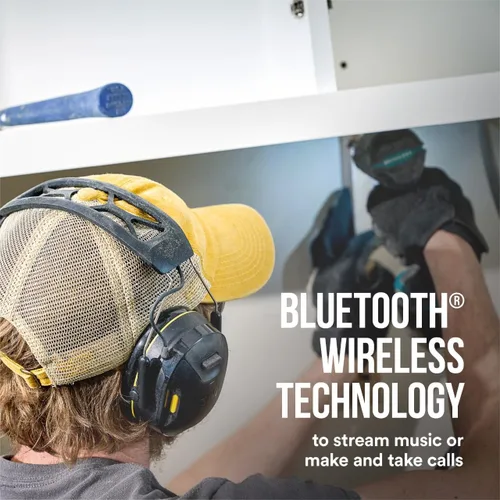 Vista 6 de 3M WorkTunes Connect - Protector auditivo inalámbrico con tecnología Bluetooth, protección auditiva Bluetooth con una calificación de reducción