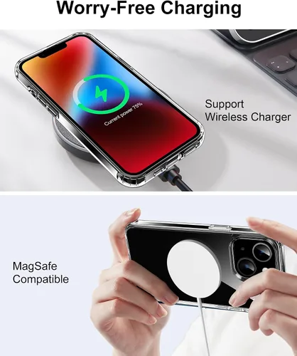 Vista 23 de HOOMIL Funda para iPhone 7 Plus/iPhone 8 Plus de 5.5 Pulgadas, sin amarillamiento, protección contra caídas, cubierta trasera dura transparente