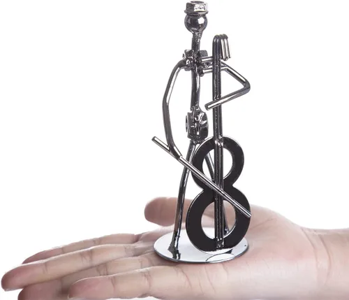 Vista 4 de Home Decor - Alambres y tornillos de hierro fundido, estatua/figura (reproductor de cello)