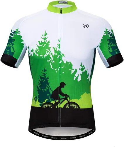 Vista 25 de Camisetas de ciclismo para hombre, camiseta de ciclismo de montaña, manga corta, transpirable, camisetas de ciclismo de secado rápido