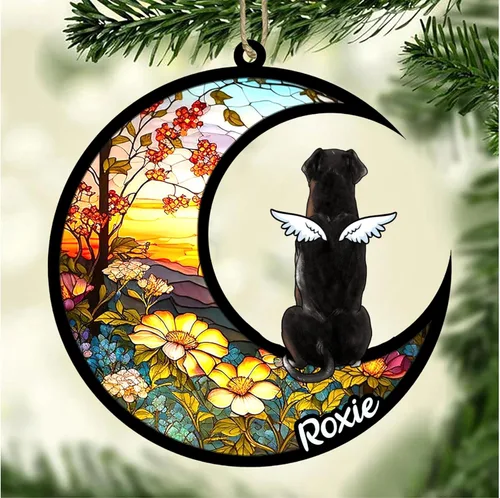 Vista 94 de LOVELYPOD Adorno de Navidad personalizado para perro Basset Hound (marrón) Basset Hound (marrón) adorno para atrapasoles de perro, razas de perros