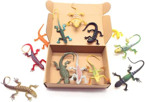 Vista 3 de Guaishou Figuras de animales de lagarto de reptil modelo artificial para niños, 12