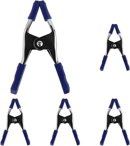 Vista 2 de IRWIN Tools QUICK-GRIP Abrazadera de resorte metálico, de 1 pulgada (222601), Azul