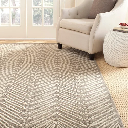 Vista 11 de Martha Stewart x SAFAVIEH - Colección de alfombras de área, alfombra de 2 pies 3 pulgadas x 10 pies, gamuza beige, lana y viscosa hecha a mano