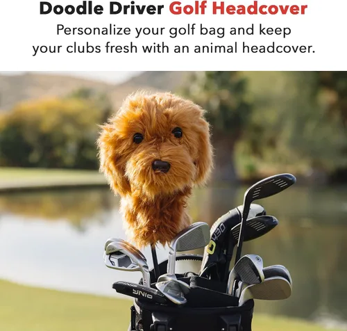Vista 2 de Daphne's Headcovers Doodle Driver Headcover Fundas de cabeza premium Divertidas fundas para palos de golf Protección elegante para tus palos