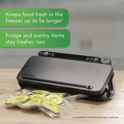 Vista 2 de Máquina Selladora al Vacío FoodSaver con 4 Ajustes Incluyendo Pulso y Marinado con Bolsas Selladoras y Rollo, Selladora al Vacío Portátil