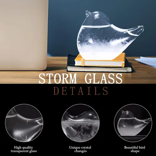 Vista 8 de Pronosticador Meteorológico de Cristal de Tormenta, Regalos Perfectos para Mujeres, Barómetro Predictor del Tiempo Estación Meteorológica