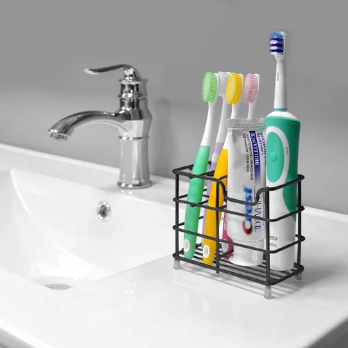 Vista 6 de Linkidea Soporte de pared para cepillo de dientes para baño, soporte de cepillo de dientes de acero inoxidable para cepillo de dientes eléctrico