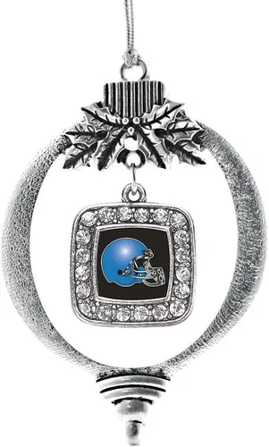 Vista 37 de Inspired Silver - Adorno con dije de reina de rodillo - Adornos navideños cuadrados de plata con joyas de circonita cúbica