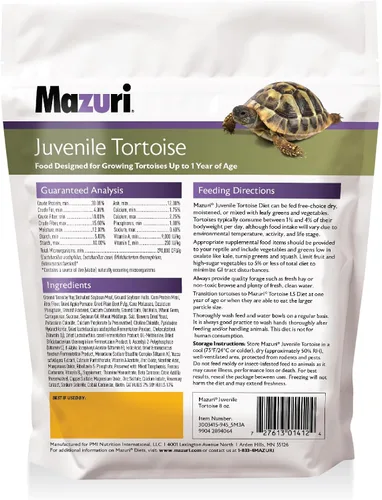Vista 3 de Mazuri Alimento de tortuga juvenil para tortugas bebé Bolsa de 8 onzas (8 onzas)