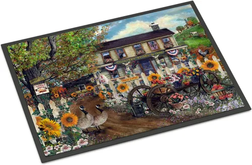 Vista 82 de Caroline's Treasures PTW2009MAT - Felpudo de calabaza y hojas de otoño, 18 x 27 pulgadas, tapete para puerta delantera, interior y exterior