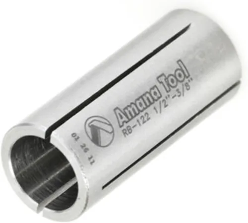 Vista 3 de Amana Tool Reductor de pinza de enrutador de acero de alta precisión RB-128 1/2 D total x 1/4 D interior x 1-3/16 pulgadas de largo