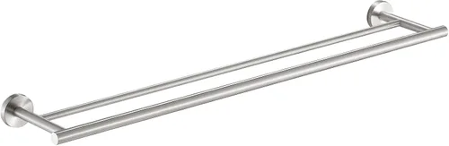 Vista 12 de KES Toallero doble de 23.6 pulgadas, soporte para toallas de baño, cocina, barra de toalla doble, resistente al óxido, montaje en pared, acero