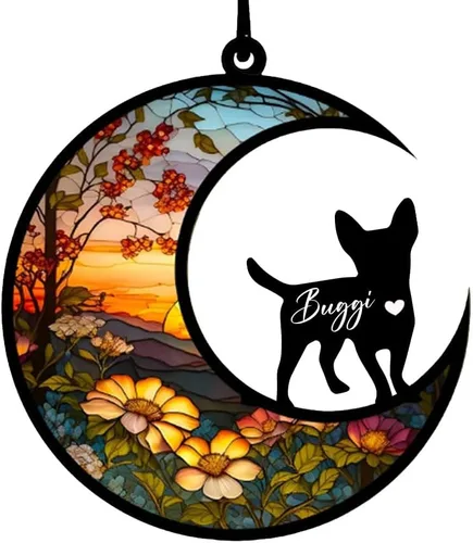 Vista 68 de Atrapasoles conmemorativos personalizados para perros Akita, nombre de perro personalizado, adorno de pérdida de perro, regalo para amantes