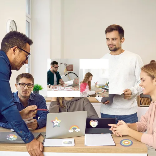 Vista 7 de Tenceur 60 piezas calcomanías sensoriales adhesivas con citas inspiradoras, alivio de la atención plena, artículos anti estrés, suministros