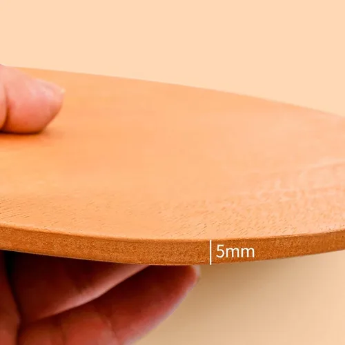 Vista 5 de Wooden Rectangular Artist Painting Palette with Thumb Hole, Wooden Color Mixing Tray, Paint Watercolor Dish. (Size : Large)