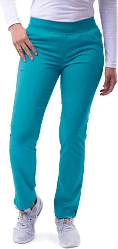 Vista 8 de Adar Pro Scrubs para mujeres - Pantalones de uniforme médico tipo yoga de pierna ajustada Peltre