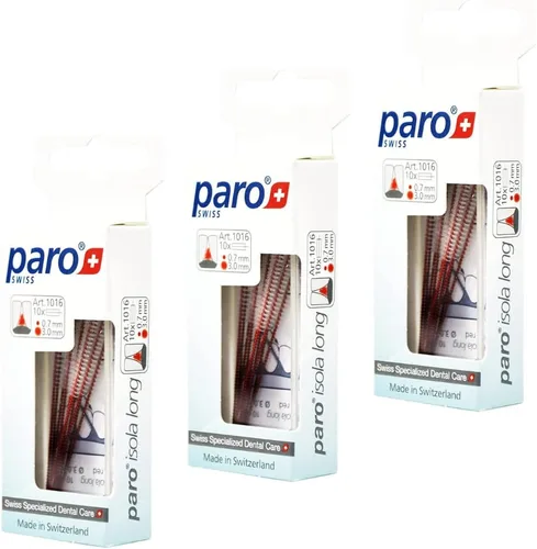 Vista 8 de Paro Isola Long Cepillo espiral interdental extra largo fácilmente doblado Herramienta de limpieza dental Rojo, 0.028-0.118 in