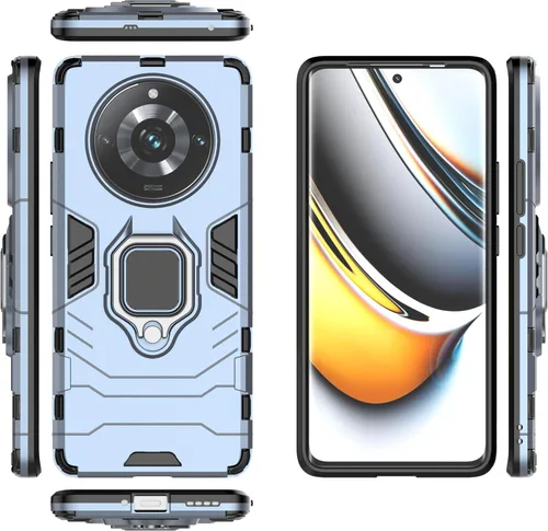 Vista 12 de Funda compatible con Realme 11 5G, carcasa de soporte compatible con Realme 11 5G RMX3751, funda negra