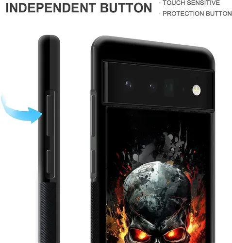 Vista 1328 de Compatible con Google Pixel 4A 5G Mobile Case Creative Acrylic Panel trasero Silicona Protección Grip especialmente diseñado para Google Pixel 4A 5G