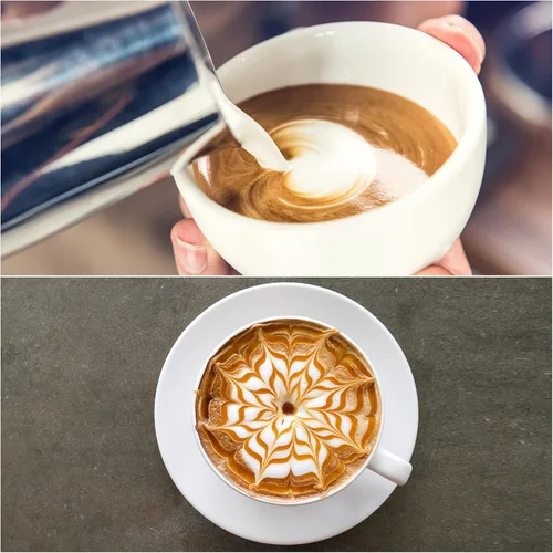 Vista 5 de uxcell Jarra de espuma de leche, taza de café de acero inoxidable de 12 oz/11.8 fl oz, jarra de espuma de leche con asa para el hogar, cafetería