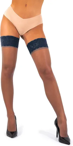Vista 14 de sofsy Silky-Soft Stay Up Thigh Highs for Women B03 1 par - 20 Denier Dark Nude