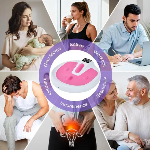 Vista 2 de Ejercitador de suelo pélvico, entrenador Kegel para mujeres y hombres, fortalecedor muscular pélvico ajustable para control de vejiga