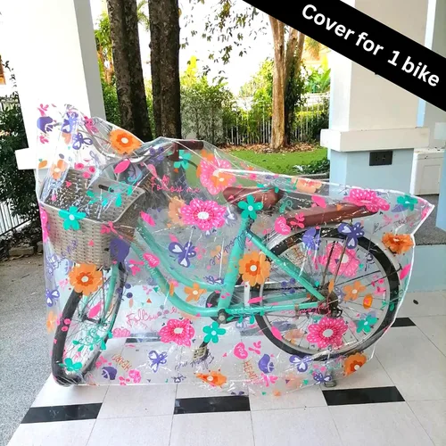 Vista 9 de Funda para bicicleta, bonita funda transparente para almacenamiento al aire libre, impermeable, material Ripstop resistente, protección para todo