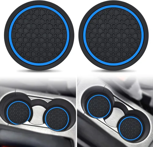 Vista 16 de Auprite Posavasos para tazas de coche, 2 unidades de 2.77 pulgadas Posavasos universales para portavasos de coche, alfombrillas antideslizantes