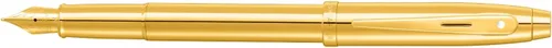 Vista 3 de Sheaffer 100 9372 Brillante PVD Gold Pen con PVD Chapado en Oro Bordes (Pluma Estilográfica)