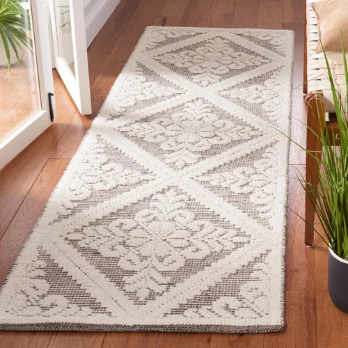 Vista 43 de SAFAVIEH Vermont Collection - Alfombra decorativa de 2 pies 3 pulgadas x 4 pies, color marfil, lana hecha a mano, ideal para zonas de alto tráfico