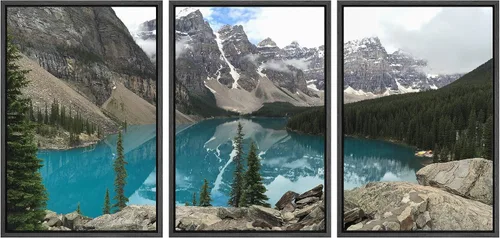 Vista 24 de wall26 Lienzo enmarcado para pared, juego de arte de noche estrellada sobre montañas, cielo nocturno tranquilo, naturaleza, desierto, fotografía