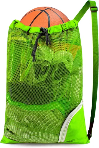 Vista 17 de BeeGreen Gym Bags for Men Women Mesh Drawstring Backpack for Swim Sports Workout Gear Gifts for Swimmers Beach Pool Wrestling Backpack Cinch Bag